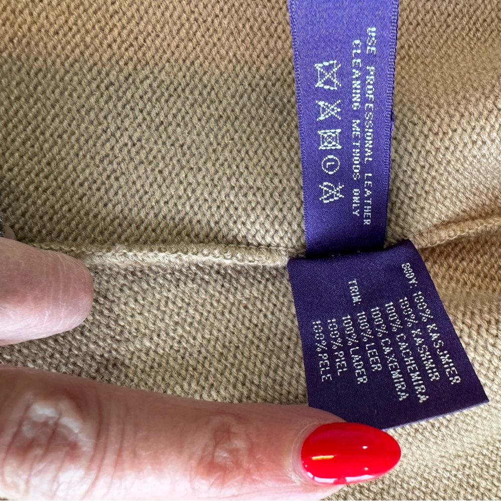 Ralph Lauren Purple Label-Cashmere Brown Suede old money, equestrian size small - Picture 14 of 17